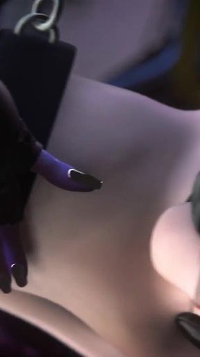 Plopp3d Intense Anal Sex: Submissive Asian Slut Passionately Fucked by Massive Black Cock, Gaping White Ass Filled with Cum