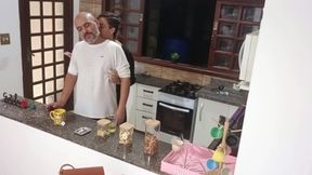 Anal sex with hotwife unfaithful wife in the bar pantry