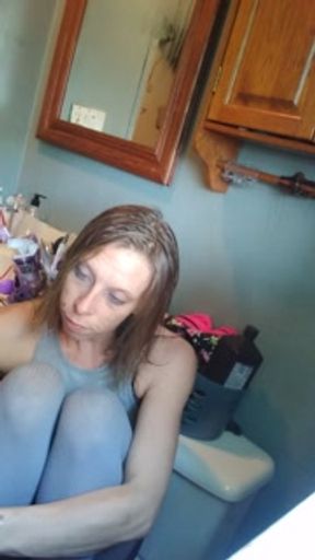 Getting dressed and hitting my bong