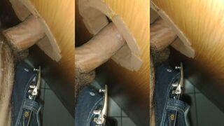 MachinemanRJ1's solo gloryhole blowjob in Rio de Janeiro - HD porn