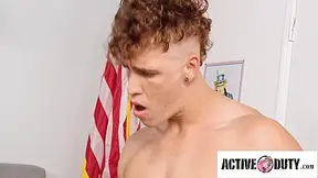 Freckle Dicked Slut Flip Fucks Tatted Soldier