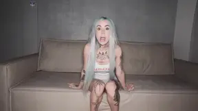 Darkened room provides cover for a horny British girl's hard fucking