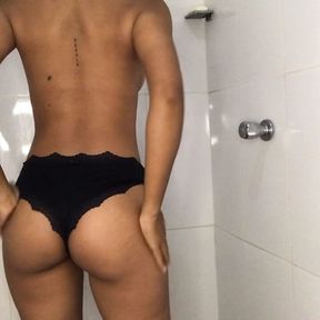 Latina Having A Shower