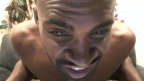 Ebony Man Steele Plays with Dick and Hole