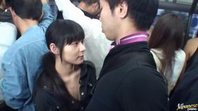 Teen 18+ AV Star Pleasures BF on Bus Ride – Gets Him Hard & Makes Him Cum