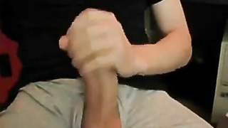 Giant Spear, Big Stream! Amateur Hand job by a Stud with a Gigantic Pecker!