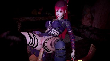 Young red hair warrior ride the man - 3D Hentai - V457