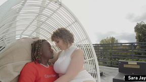 2nd time! freaky t fucks milf sara jay outdoors on a balcony!