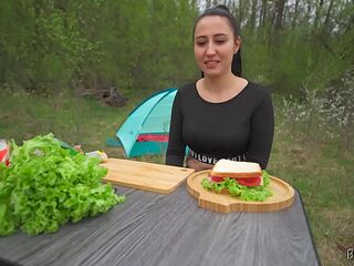 Hungry Stranger Provides His Dick in Exchange for a Sandwich - POV