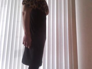 Trans Showing off in a Cheetah Costume