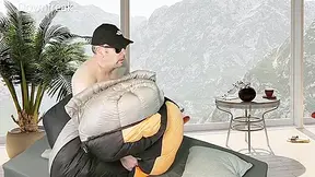 Humping Giant Down Bag Until Cum