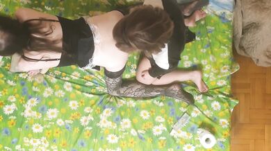 Dominatrix Anastasia Mistress fucked her slave sissy in the ass strapon without lube