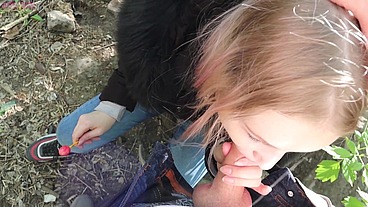 Public blowjob to my stepbrother - He cum in my mouth and I swallowed everything :)