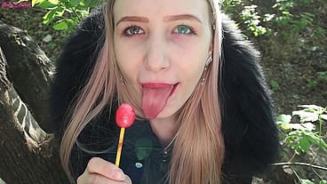 Public blowjob to my stepbrother - He cum in my mouth and I swallowed everything :)