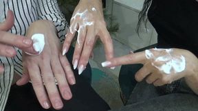 Your sparm cover all our hands cc