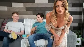 Two guys debate which stepmom they'd rather fuck while watching the big game together