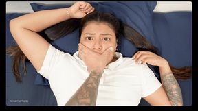 Shh, shh, don't shout! - Stepbrother fucks his stepsister's ass when they're alone at home