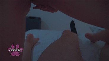 Oops... Step son accidentally cum in step mom after fucked step sister Polly Yangs in shared bed at night in hotel room