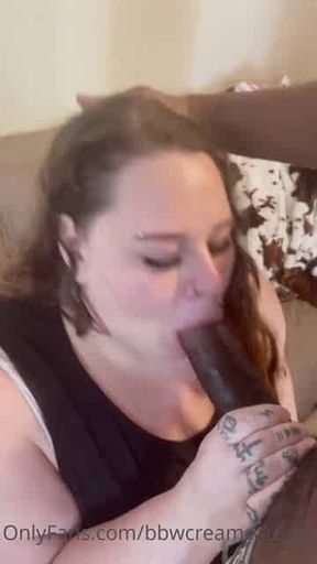 BBW Drains His BBC In Her Mouth