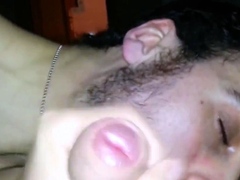 Chupando as bolas e o pau do hetero amigo - amador, blowjob,