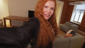 Experienced redhead MOM fucked in her messy room