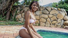 ”Sexy black wifie P-O-V stretches all holes for gonzo huge dick white husband”