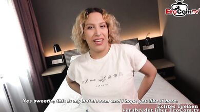 German tourist meets big tits Dutch woman on the street and fucks her without condom