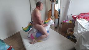 Small inflatable Unicorn ride