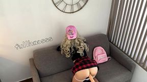 Stepdad Ravishes 18yo Asian Girl Doggy Style &mdash;  Cum Inside