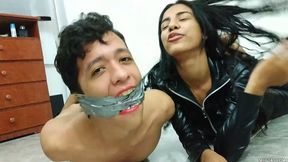 Let's Play A Game Of Bondage With Our Stepmom's Kinky Bondage Toys!