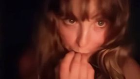 Blonde Teen Babe Masturbates on Webcam Before Bed