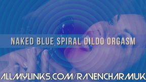 [047] Naked Blue Spiral Dildo Orgasm