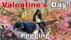 Valentine&#039;s Day Pegging in the Woods Surprise Woodland Public Femdom FLR Bondage BDSM FULL VIDEO Strapon Strap On