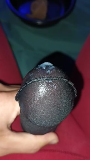 Black high spandex tights orgasm