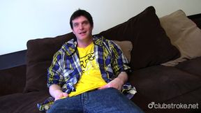 Horny Amateur Straight Josh Masturbating Cock