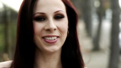 Voluptuous brunette covered in cum after taking a BBC in her wet pussy