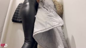 Blonde Slut with Plug in Ass in the Locker Room