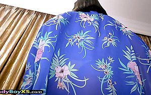 A ladyboy with a sexy face and perfect body barebacked