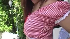 Brunette Babe Stretched Wide with Dripping Cum Overflow