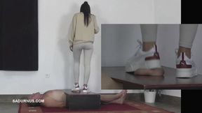 Click for gif Mistress Natasa is just tapping his phone Picture in picture mp4