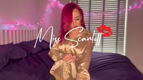 Scarlett's satin blouse snip and rip (destruction)