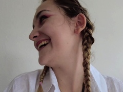 Curly Blonde Teen Records Solo Dildo Masturbation More at