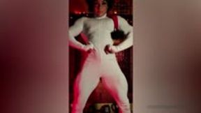 MuscleGeisha Flexing in Tight Long Johns