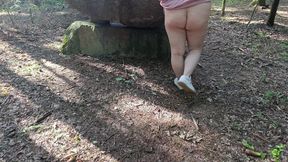 Stepsister Walks Naked in Through the Forest and Almost Gets Caught