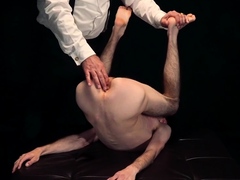 Horny Jaden gets his first toy buttplug by a hunk dude