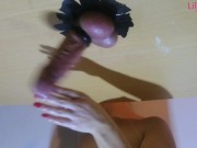 Femdom Cock Slapping and Milking Table Splashing - Gloryhole LiljaSwitch