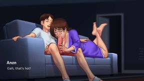 Debbie gives Anon a hot blowjob for the first time - summer time saga gameplay