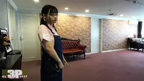 Oriental angel gets pounded by enormous member