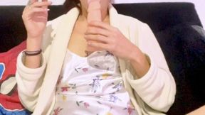 Morning Cigarette Orgasm â€“ Wet Dreams to Dildo Breakfast Bliss