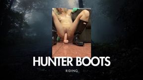 hunter boots play dildo